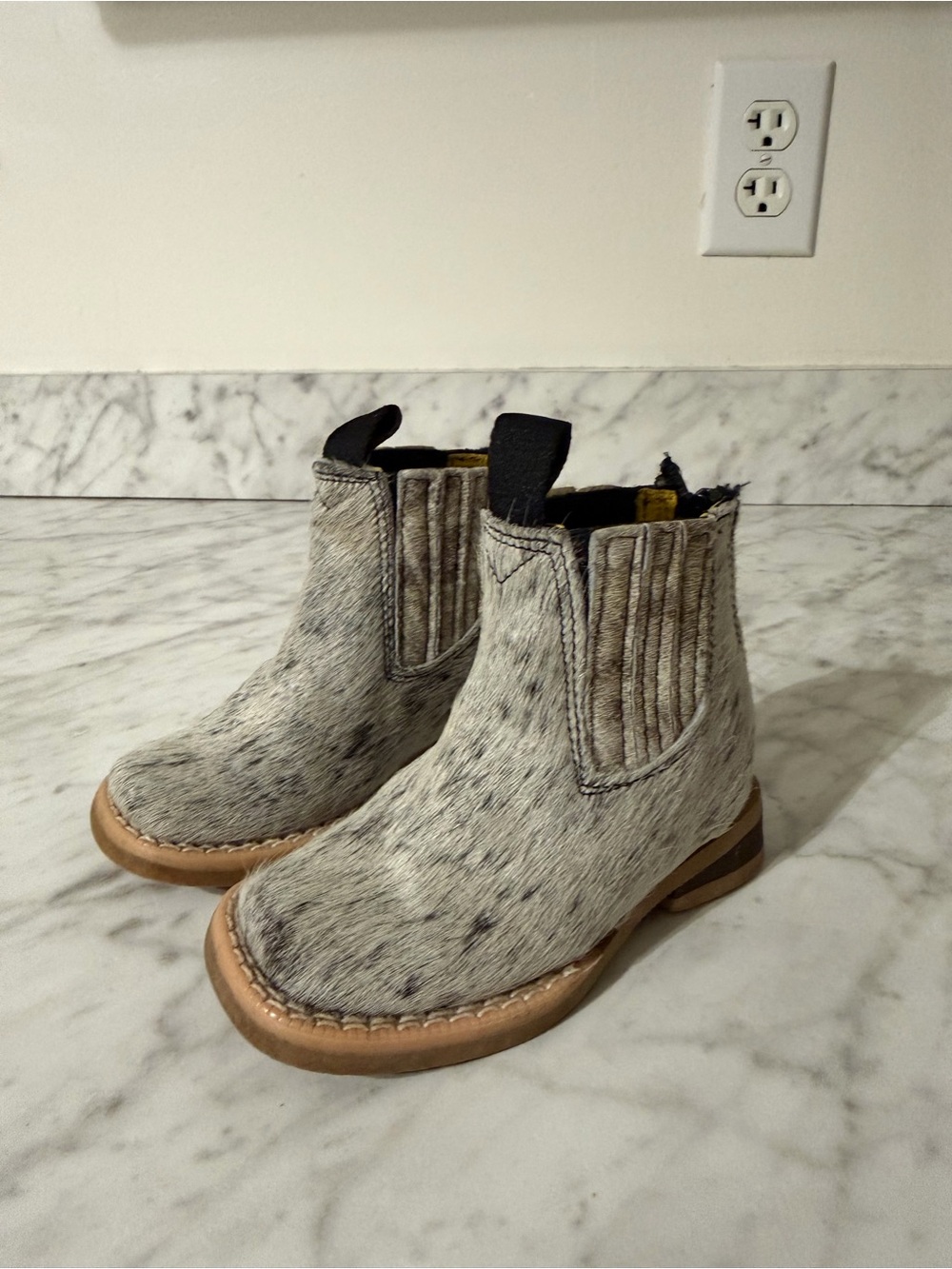 Toddler Grey Haircalf Boots